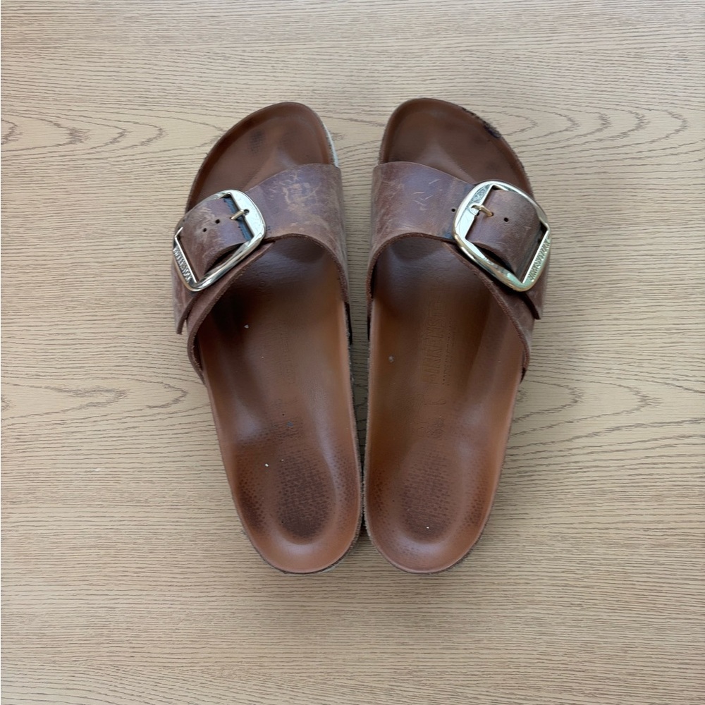 Birkenstock Women's Brown Slide Sandals